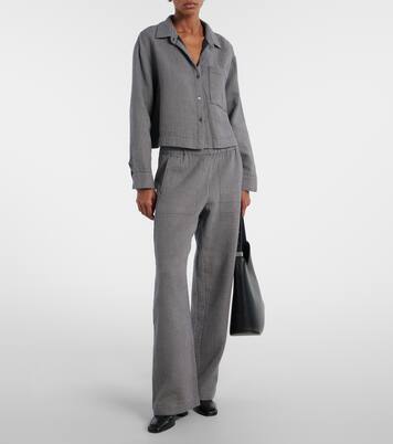 بنطلون بأرجل واسعة من القطن Braylen | Velvet