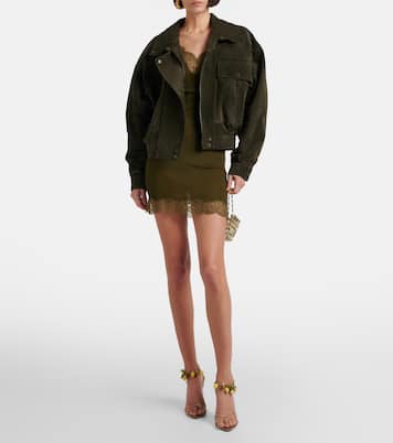 Sandales slingback Mon Cheri 110 en cuir à ornements | Saint Laurent