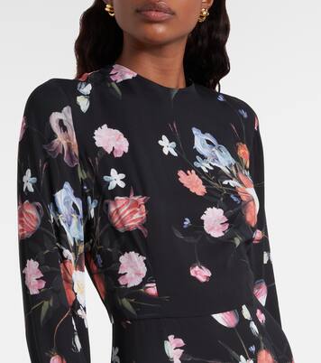 Floral crêpe midi dress | Erdem