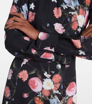 Floral crêpe midi dress | Erdem