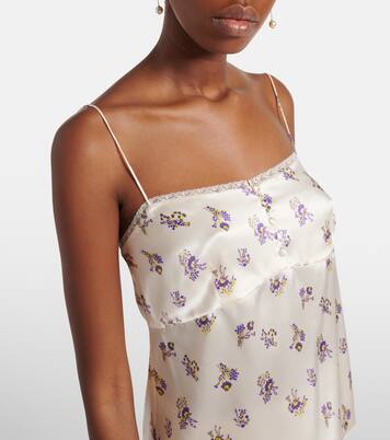 Shiny Daydream floral silk satin camisole | Dorothee Schumacher