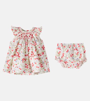 Baby Renata cotton dress and bloomers set | La Coqueta