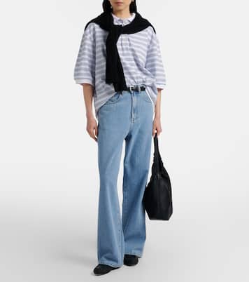 Polo oversize rayé en coton | Róhe