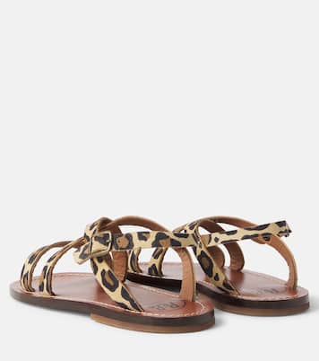 Leopard-print leather sandals | PèPè