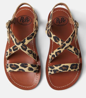 Leopard-print leather sandals | PèPè