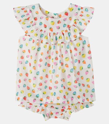 Baby cotton-blend dress and bloomers set | Fábula