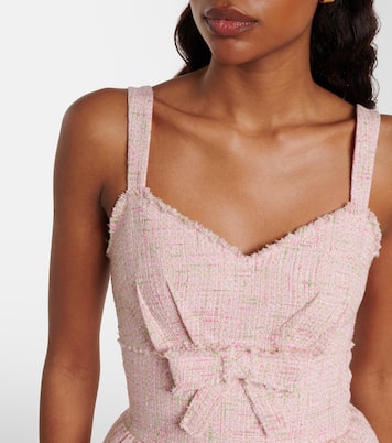Bow-detail cotton-blend tweed minidress | Shushu/Tong