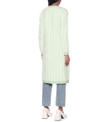 Houndstooth wool-blend cardigan | Miu Miu
