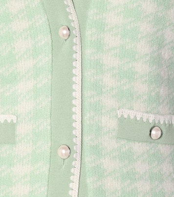 Houndstooth wool-blend cardigan | Miu Miu