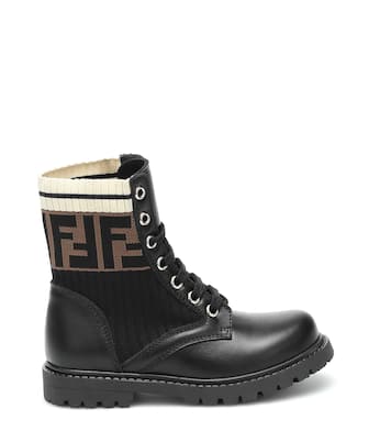 Stiefel aus Leder | Fendi Kids