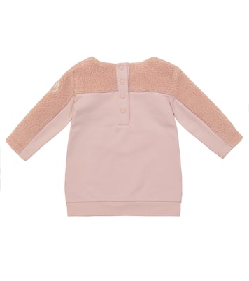 Baby - Abito felpa in cotone e pile con logo | Moncler Enfant