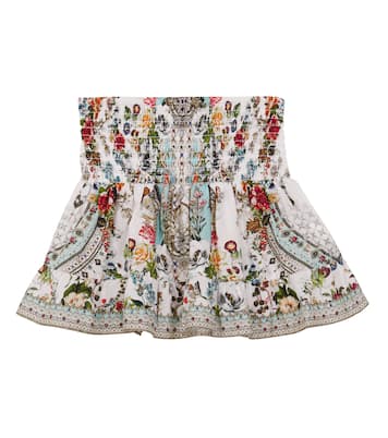 Printed smocked cotton skirt | Camilla Kids