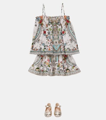 Printed smocked cotton skirt | Camilla Kids