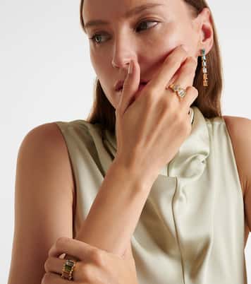 Pastel Rainbow 14kt gold ring with diamonds | Suzanne Kalan