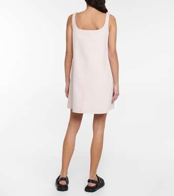 Logo denim A-line minidress | Prada