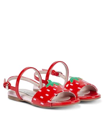 Strawberry faux leather sandals | Stella McCartney Kids