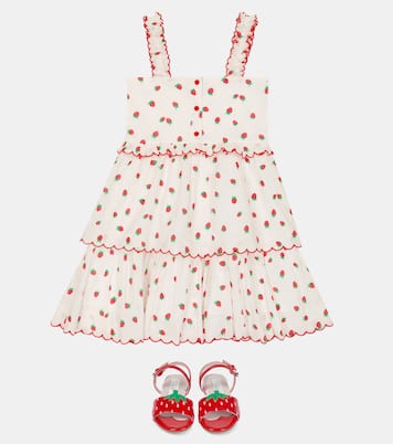 Strawberry faux leather sandals | Stella McCartney Kids