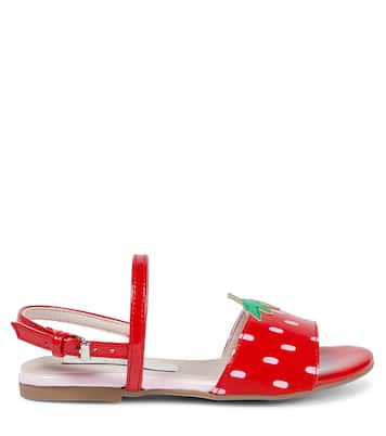 Strawberry faux leather sandals | Stella McCartney Kids
