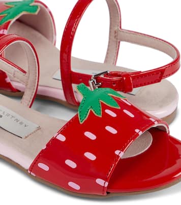 Strawberry faux leather sandals | Stella McCartney Kids