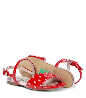 Strawberry faux leather sandals | Stella McCartney Kids