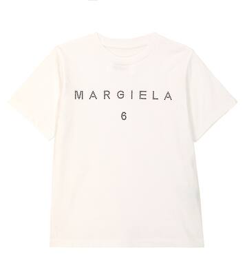 T-shirt in jersey di cotone con logo | MM6 Maison Margiela Kids