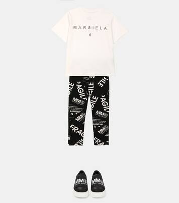 T-shirt in jersey di cotone con logo | MM6 Maison Margiela Kids