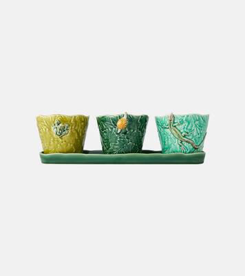 Jardim De Insetos set of 3 ceramic cups | Bordallo Pinheiro