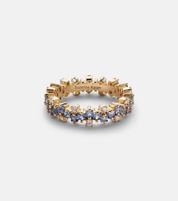 18kt gold ring with sapphires and diamonds | Suzanne Kalan