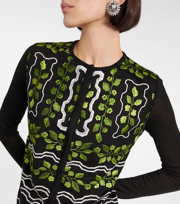 Embroidered cashmere and silk cardigan | Giambattista Valli
