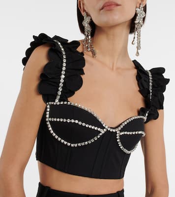 Verziertes Cropped-Top aus Baumwolle | Area