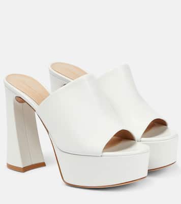 Holly leather platform mules | Gianvito Rossi