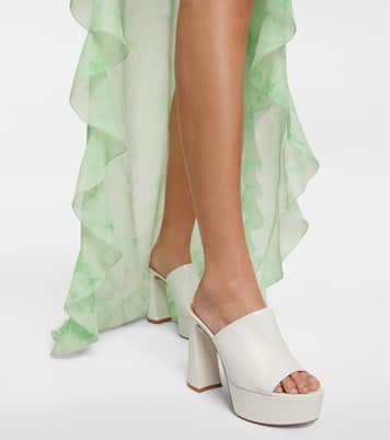 Holly leather platform mules | Gianvito Rossi