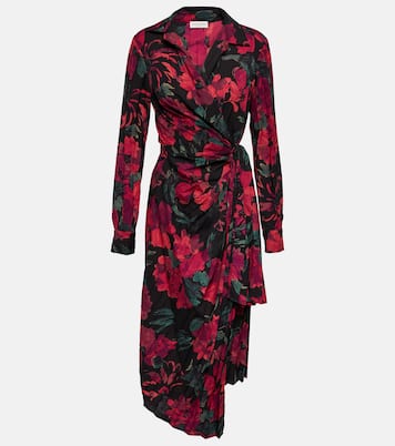 Floral wrap midi dress | Dries Van Noten