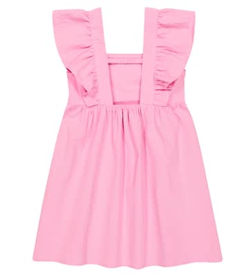 فستان من قماش مُجعّد مع تطريز Teddy Bear | Moschino Kids