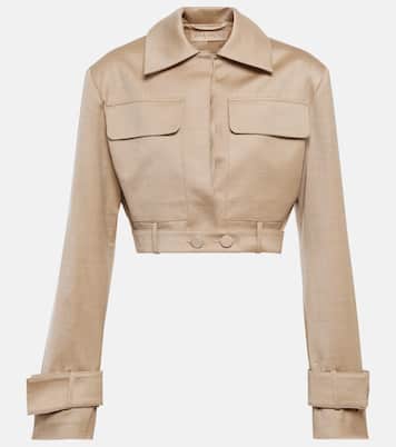 Cropped wool-blend jacket | Aya Muse