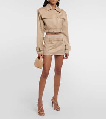 Cropped wool-blend jacket | Aya Muse