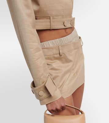 Cropped wool-blend jacket | Aya Muse