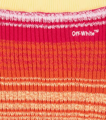 Mini-jupe rayée en coton | Off-White Kids