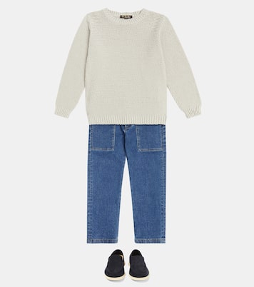 Mocassins Summer Walk en daim | Loro Piana Kids