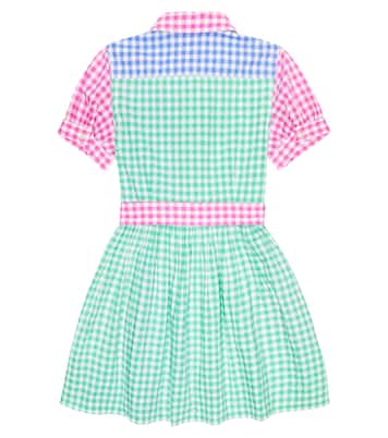Gingham cotton dress in multicoloured Polo Ralph Lauren Kids Mytheresa