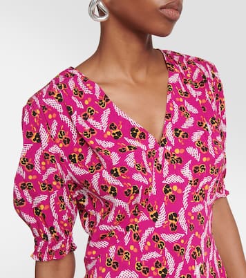 Robe midi Jemma à fleurs | Diane von Furstenberg