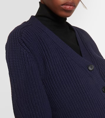 Oversized cotton-blend knit cardigan | Prada