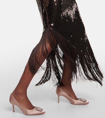 Pumps Hangisi 70 in raso | Manolo Blahnik