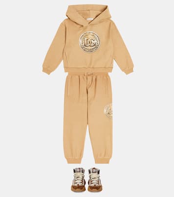 Felpa in jersey di cotone con cappuccio | Dolce&Gabbana Kids