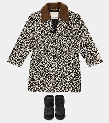 جاكيت مقلمة بفرو صناعي بطبعات جلد الفهد | Scotch & Soda Kids