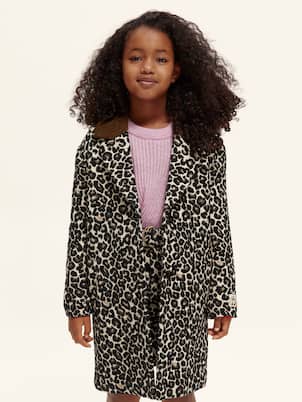 جاكيت مقلمة بفرو صناعي بطبعات جلد الفهد | Scotch & Soda Kids