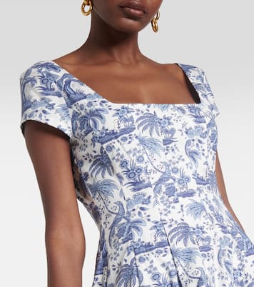 Abito midi Wells in cotone con stampa | Staud