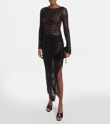 Sequined open-back maxi dress | Aya Muse
