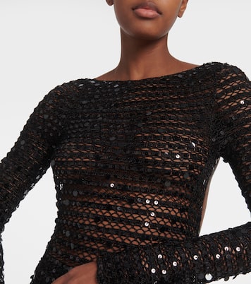 Sequined open-back maxi dress | Aya Muse