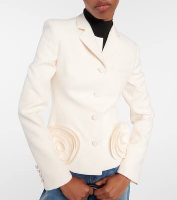 Blazer in Crêpe Couture con applicazione | Valentino